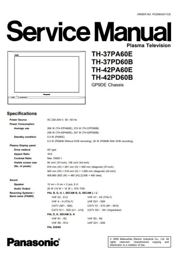 GP9DE_TH-37PA60E, TH-37PD60B, TH-42PA60E, TH-42PD60B